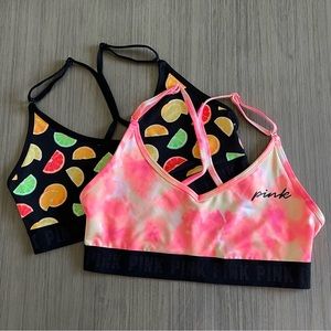 VS PINK Ultimate Strappy Sports Bra Pair (L)
